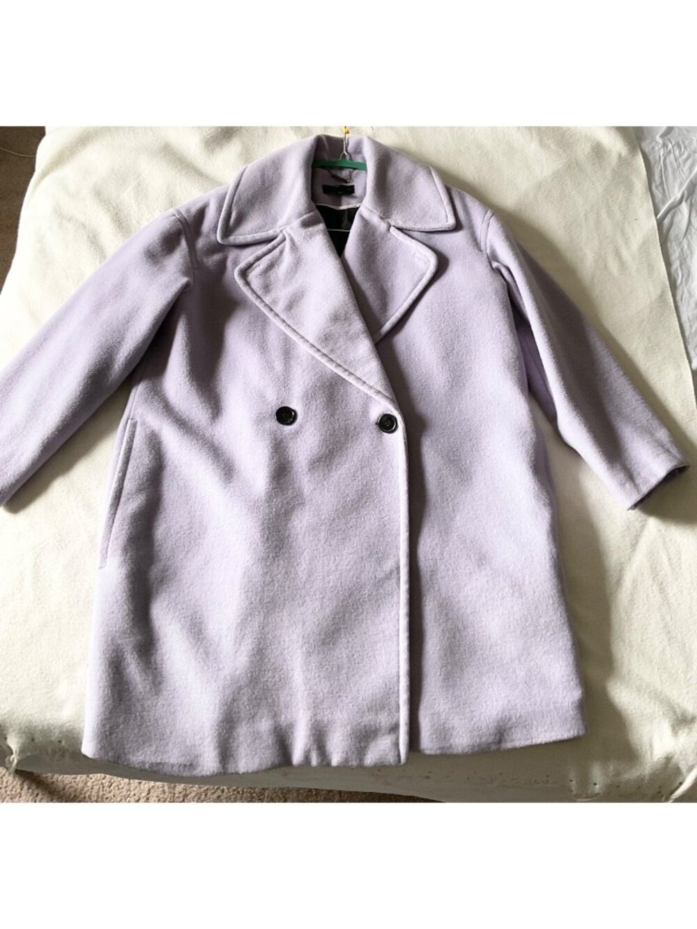 WORTHINGTON purple women wool coat mid length XL bust48in US 12-14